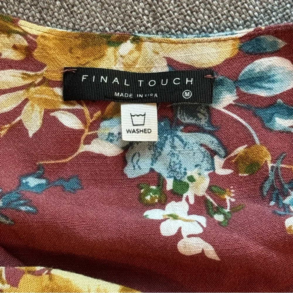 Final Touch Floral Spaghetti Strap Dress M - Image 3