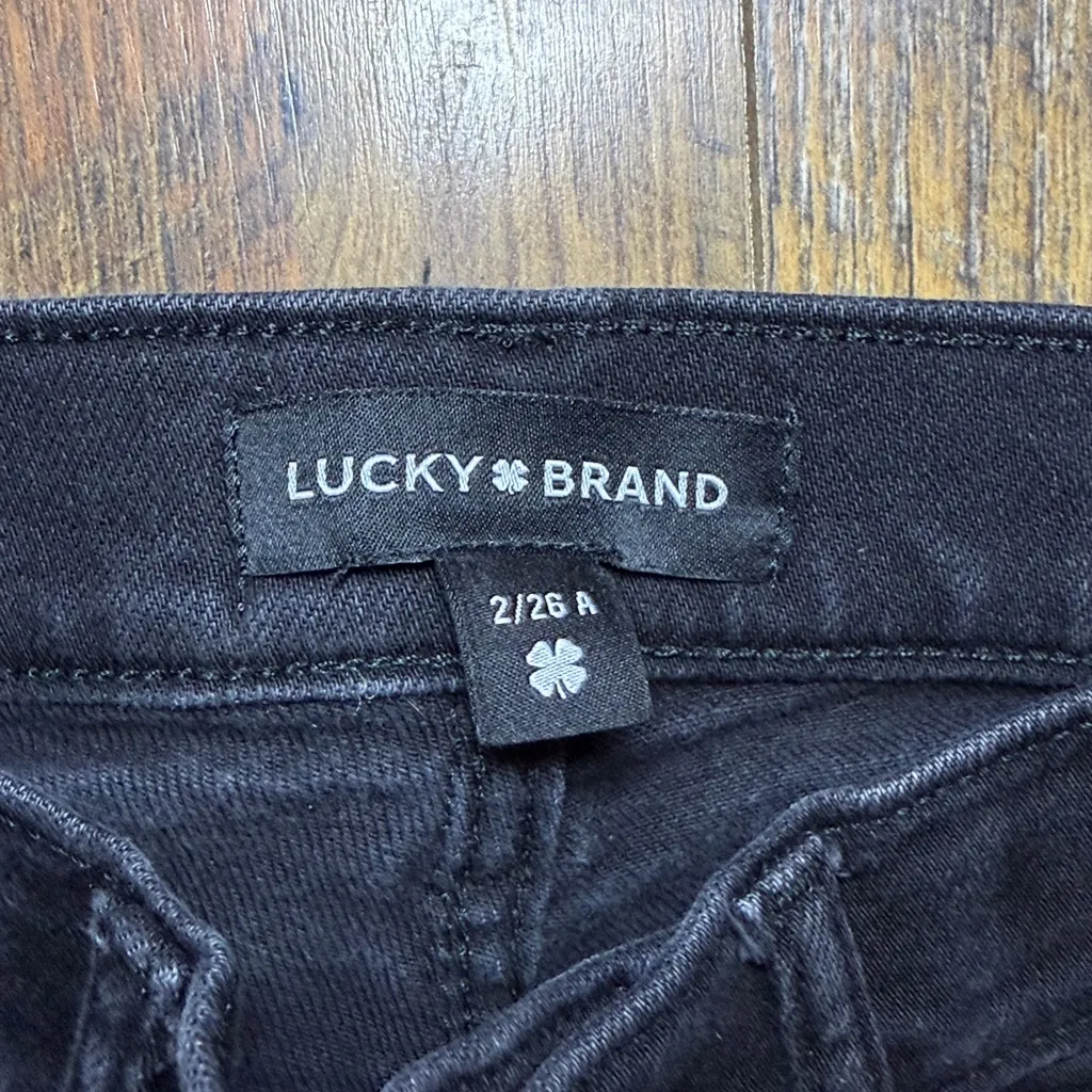 Lucky Brand Women's Black Straight Leg Jeans 2/26 A - Image 2