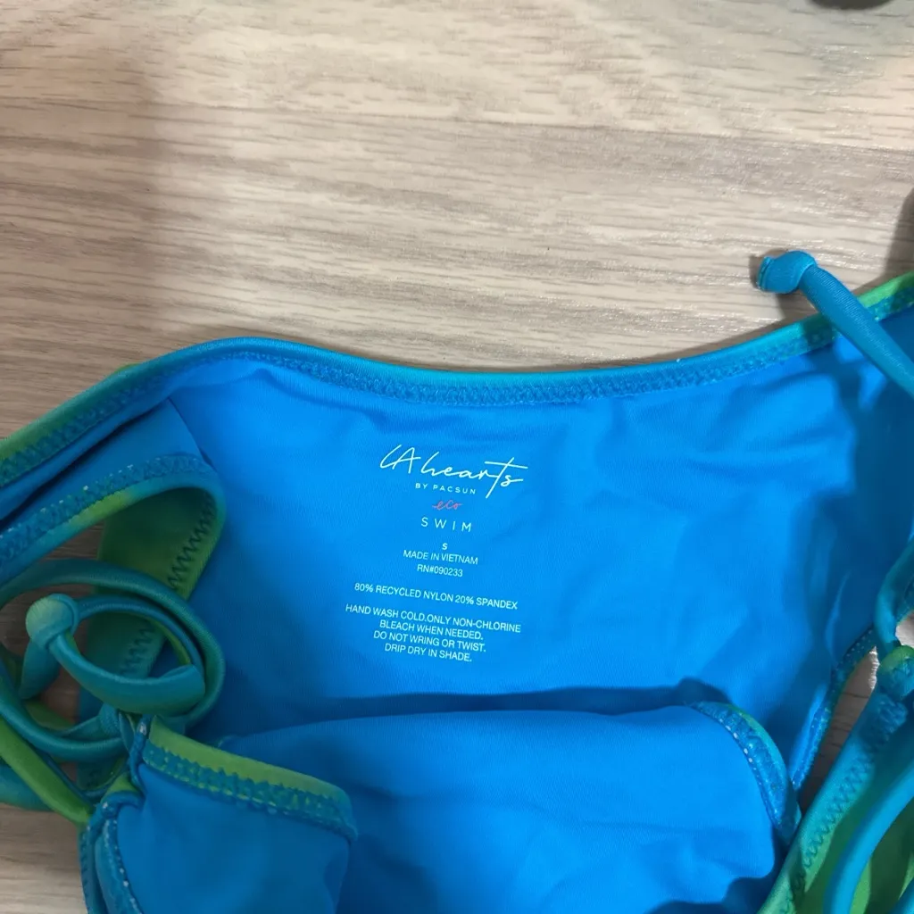 PacSun Blue and Green Bikini - Image 2