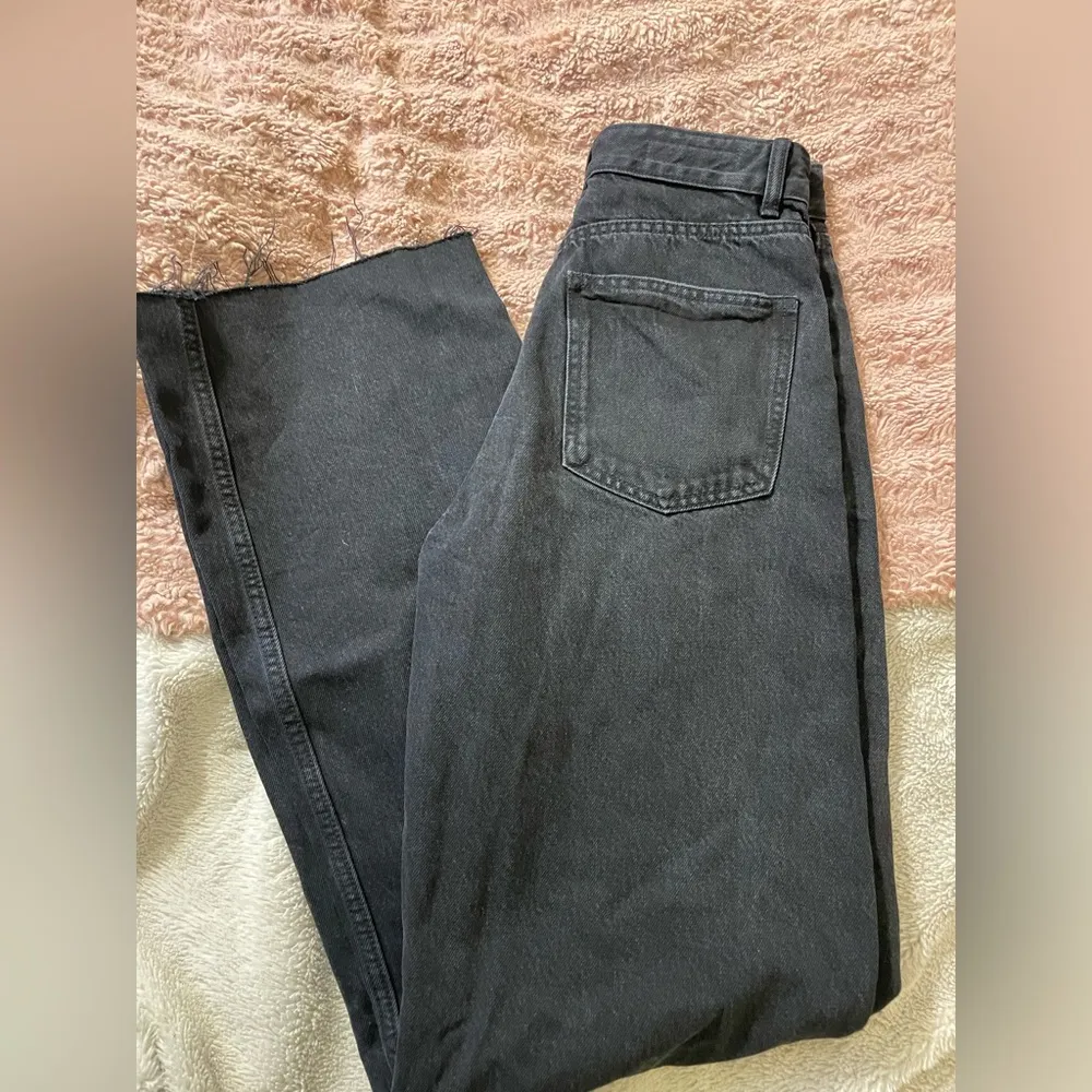 NWT ZARA Women's Black High Waisted Full Length Wide Leg Jeans - Image 10