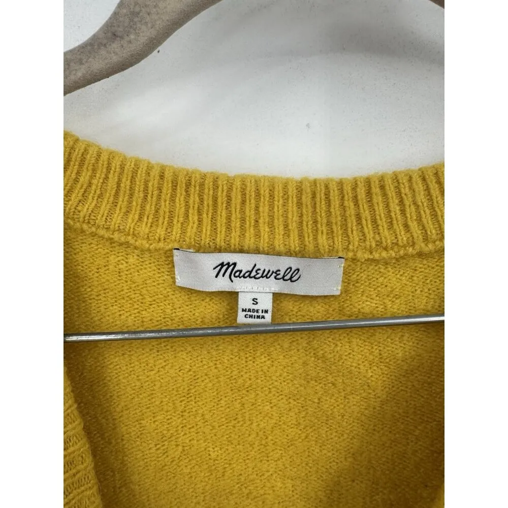 Madewell Wool Blend Striped Sweater Women Small Multicolor Balloon Sleeve Alpaca - Image 4