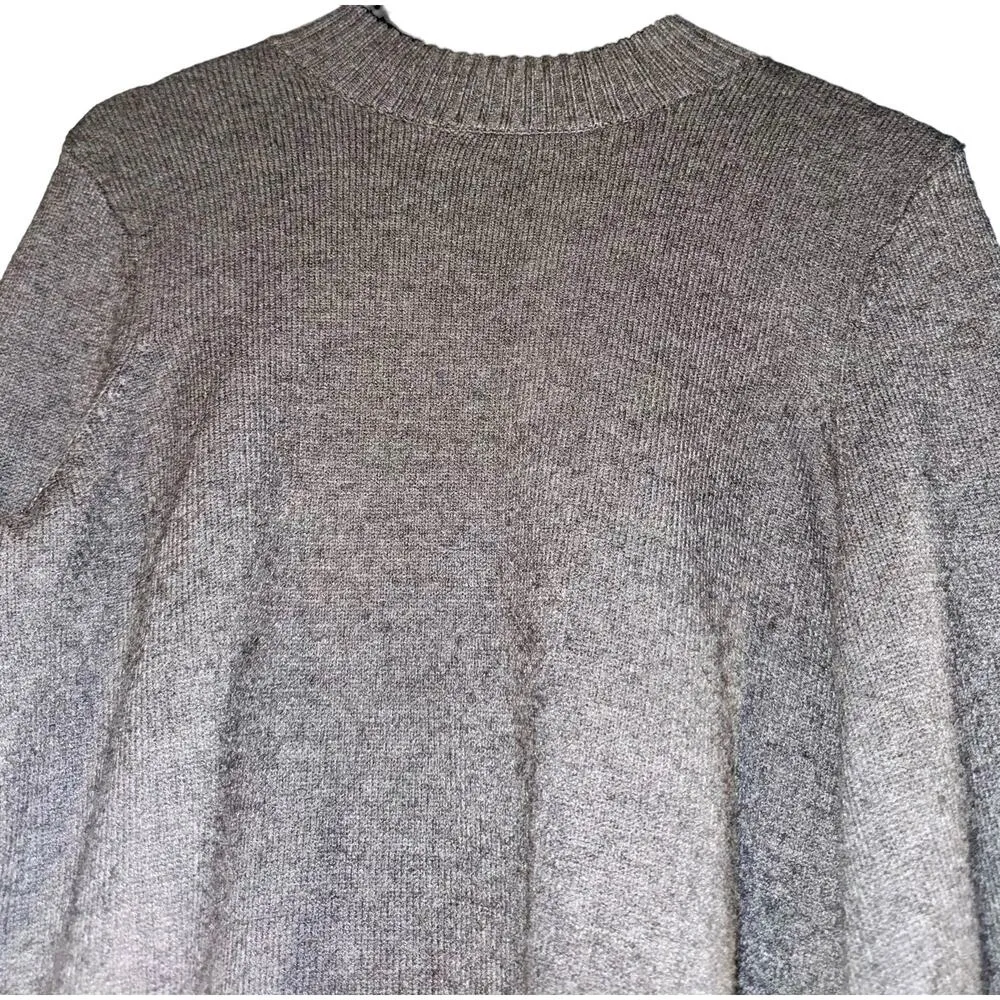 Allison Joy Gray Long Split Tie Bell Sleeve Sweater Women Sz Large Feminine Bow - Image 3