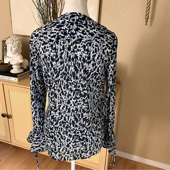 Derek Lam 10 Crosby NWOT‎ Women's Leopard Print Blouse with Long Sleeves Size 2 - Image 8