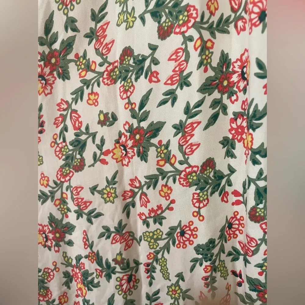 Entro Floral Lace Detailing Cottagecore Fairycore Peasant Babydoll Dress Medium - Image 7