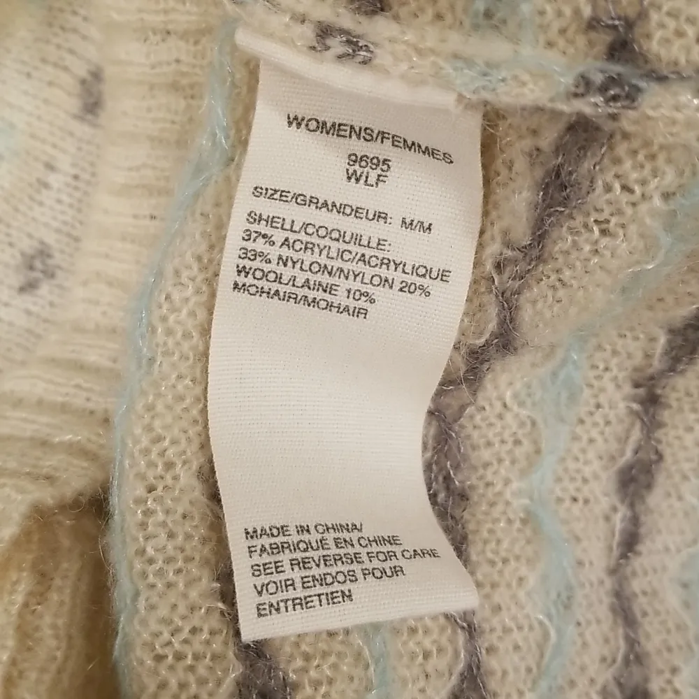 💕WOOLRICH💕 Fair Isle Sweater ~ Kitschy Owl Wink Print Medium M - Image 11