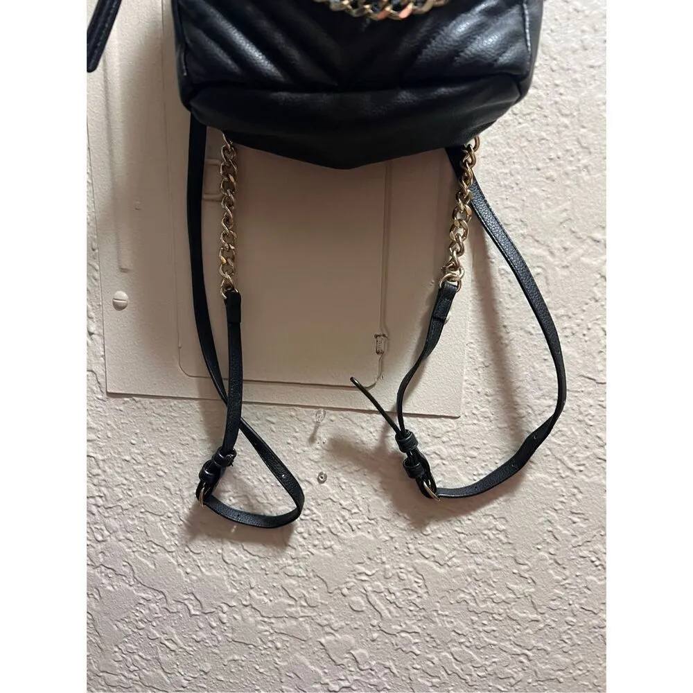 Victoria’s Secret Black Mini Backpack Preowned Wear/Marks - Image 2