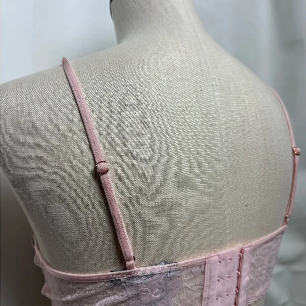 INC internal concepts intimates Lace Bralette Medium Marys rose NWT Pink - Image 5