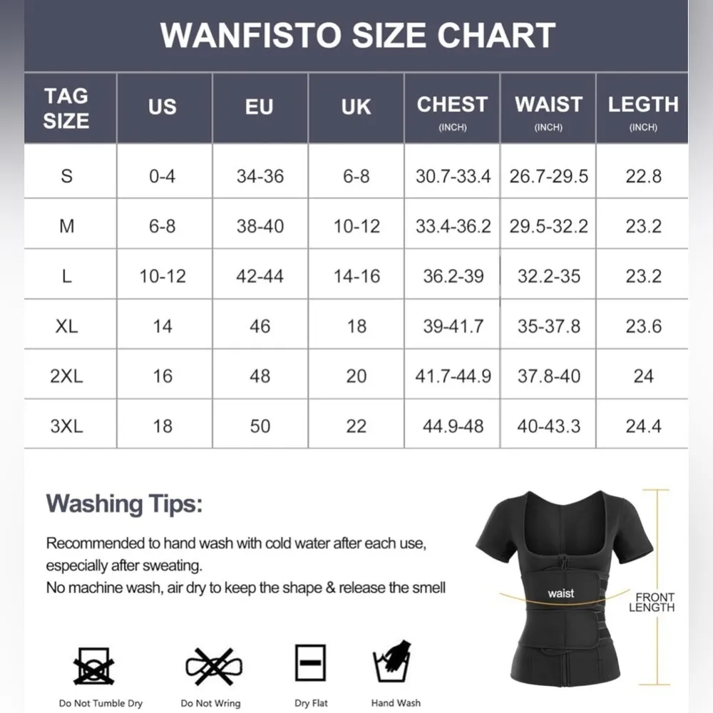 EUC Nebility Womens' Sauna Sweat Vest Weight Loss Workout Waist Trainer Black Size M - Image 2