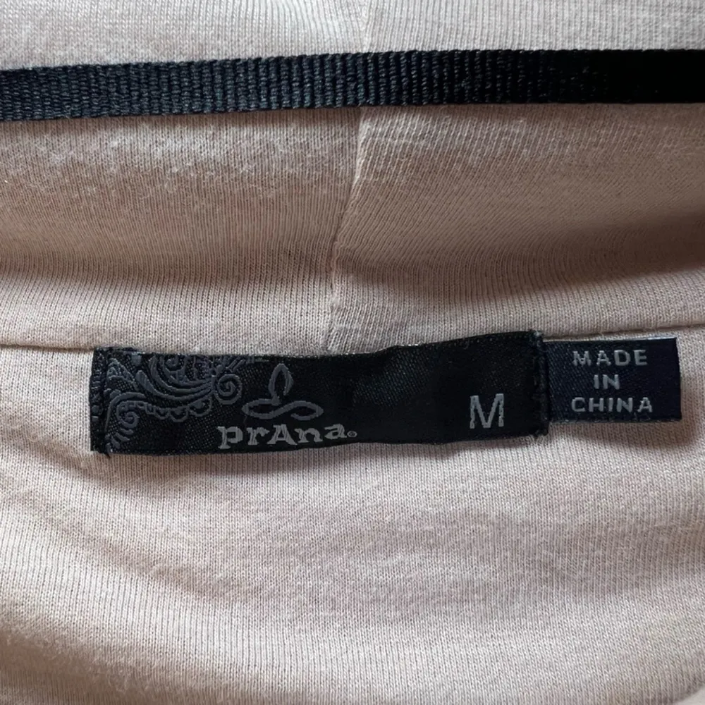 Prana Womens Polar Escape Vest Tan Sherpa Hoodie Full Zipper Jersey Lined Medium - Image 3