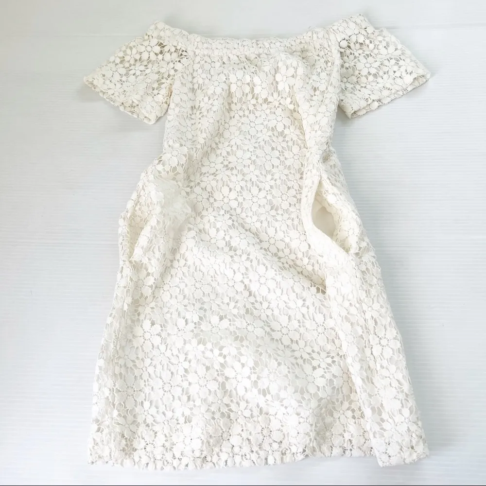 A.L.C. NWOT Bolen Off Shoulder Ivory Embroidered Mini Dress, 0 - Image 5