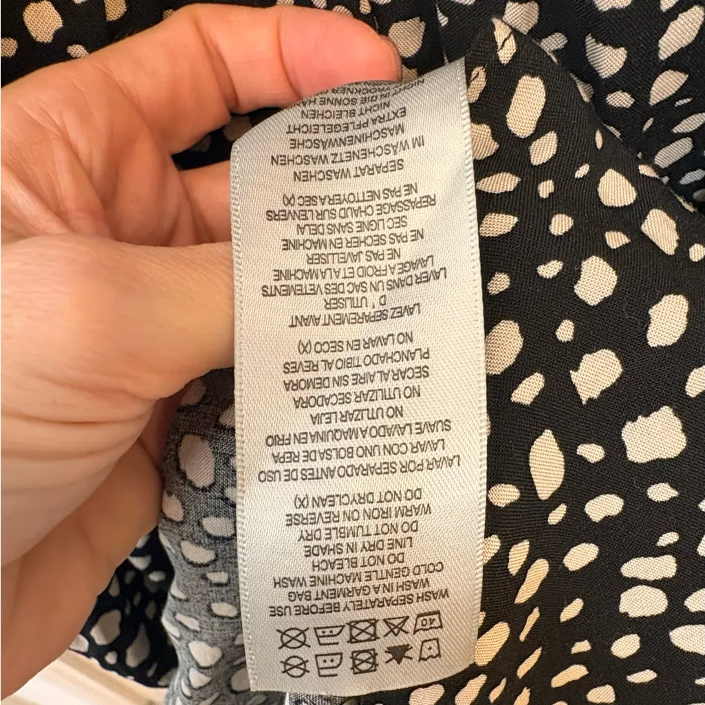 Avenue Black Abstract Dot Romantic Maxi Dress Flowy Empire Waist Size 18 - Image 7