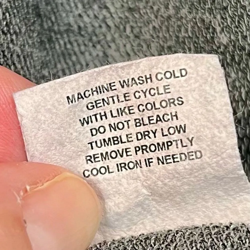 Eyeshadow Gray Women’s Sweatshirt Open Back Lace Trim Wrap Small - Image 12