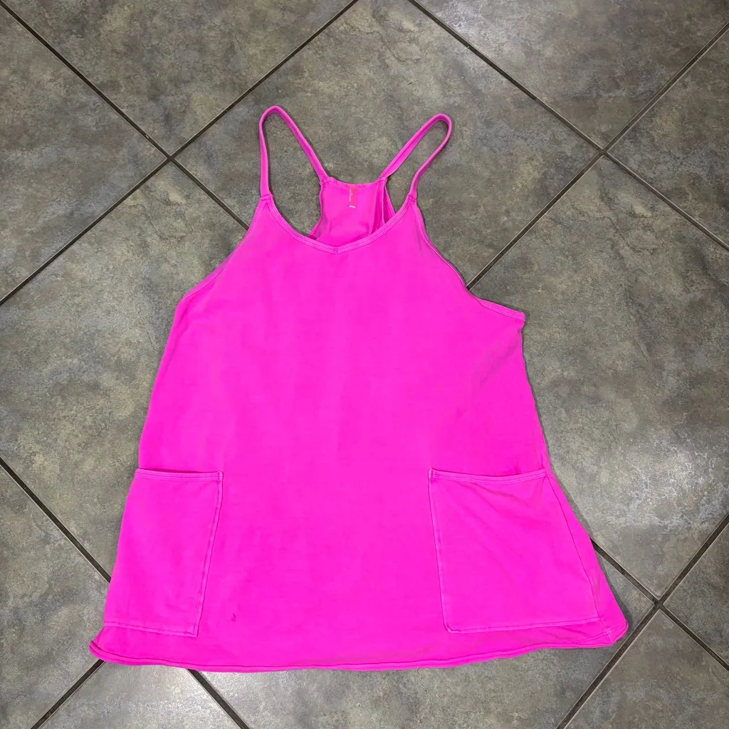 Free People Movement Hot Shot Mini Dress in Living Magenta Sz M Gym Outdoor - Image 2
