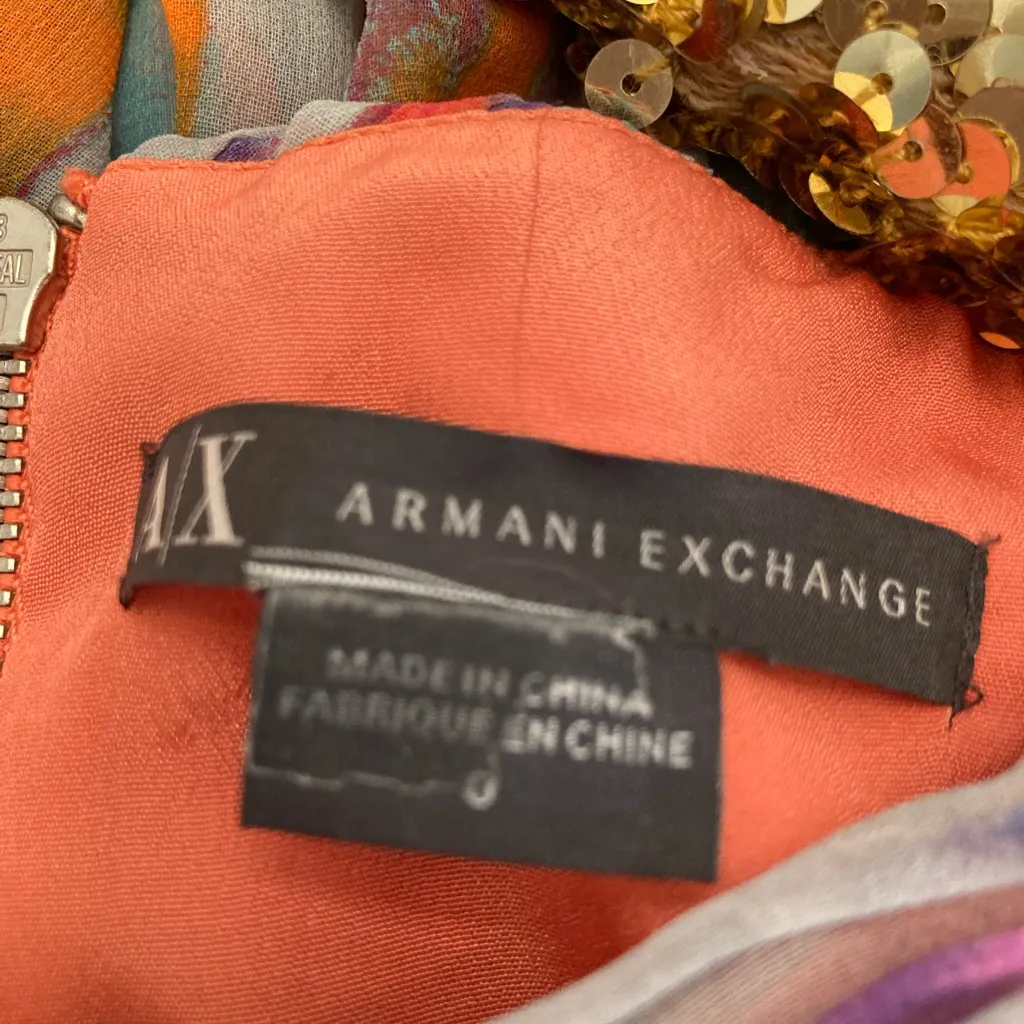Armani Exchange Multicolor Pleated Dress Size 0 - Image 6