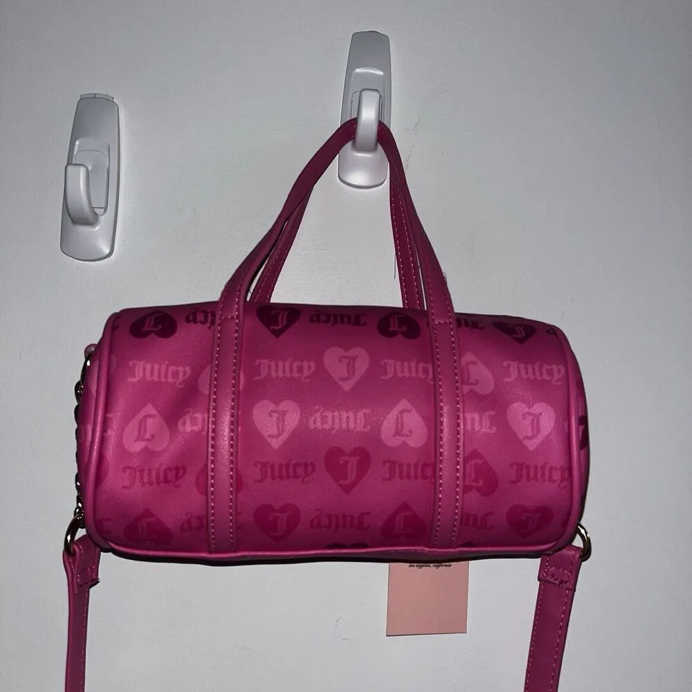 NEW JUICY COUTURE Juicy Pink Bestsellers Mini Barrel Crossbody Purse New - Image 2