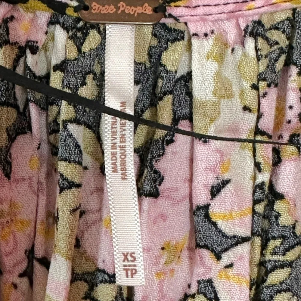 Free People Spring Floral Romantic Dainty Ethereal Sweetheart Blouse Top Size XS - Image 12