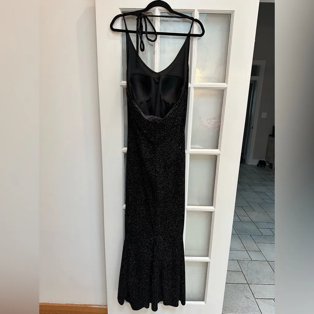 Vintage Y2K Ronni Nicole Velvet Sparkle Fairy Whimisigoth Glam Maxi Dress Size M - Image 6