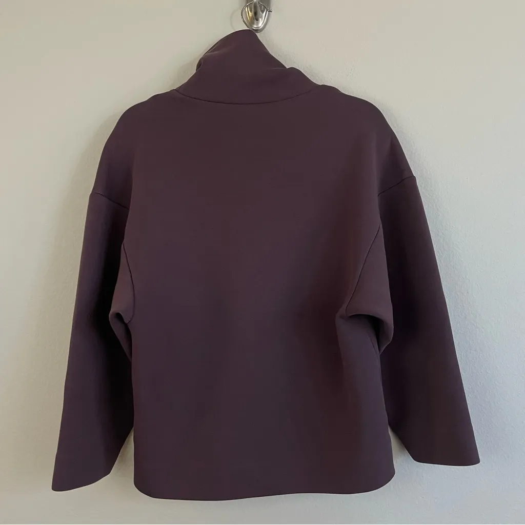COS Purple Roll Neck Scuba Top Sweater Size XS - Image 7
