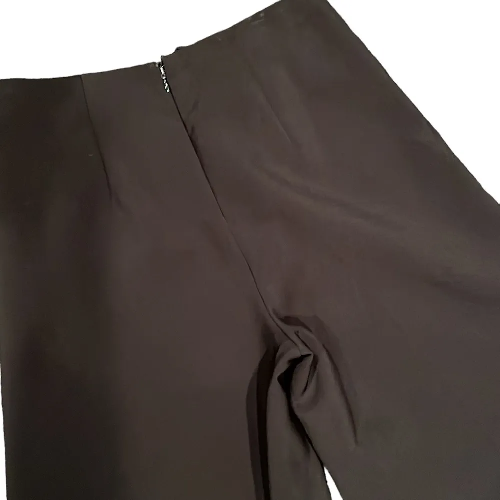 TOPSHOP Women's Black Lace-Up Wide Leg Crop Pants - Image 10