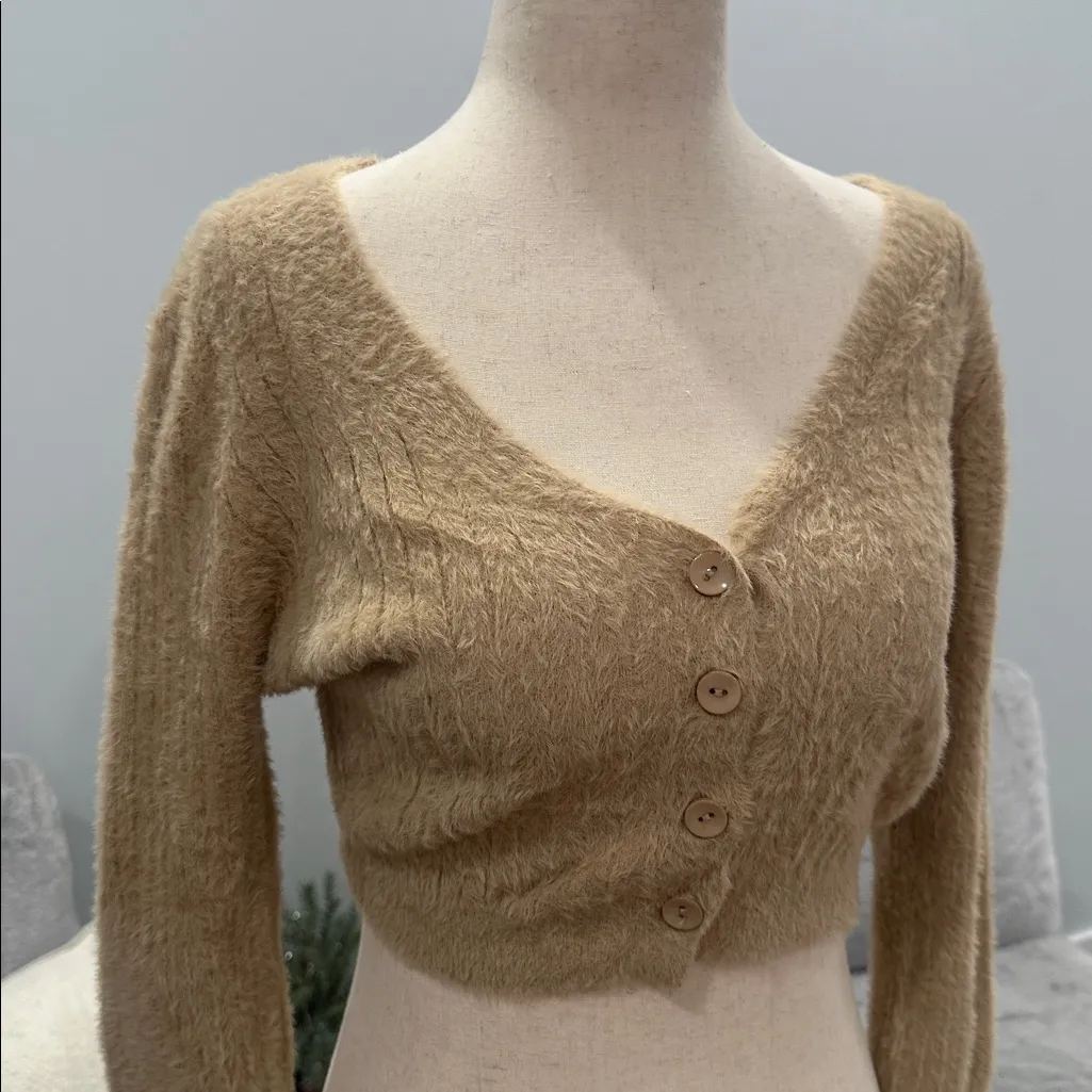 Cozy Tan Women's Sweater - Image 2