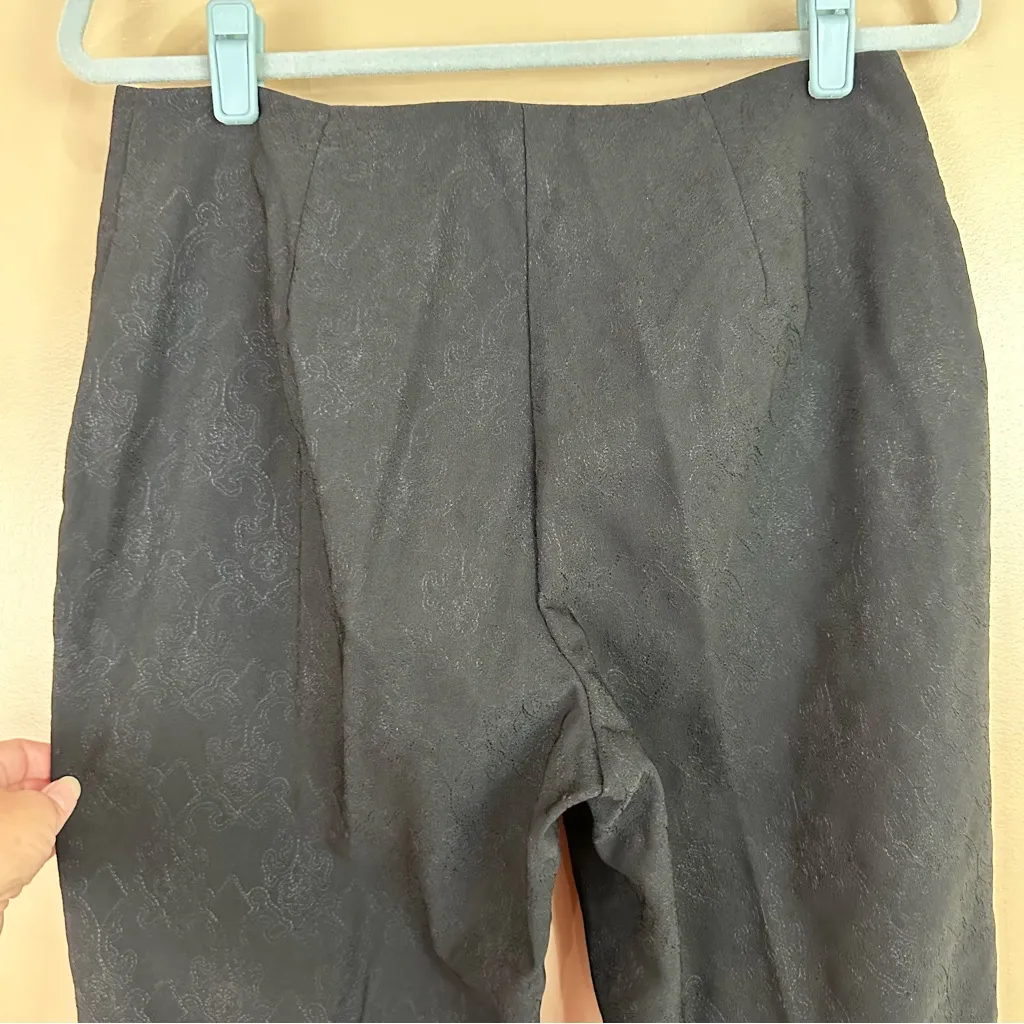 Worthington Women’s Black Embroidered Flat Front Dress Pants 10 Whimsigoth - Image 4