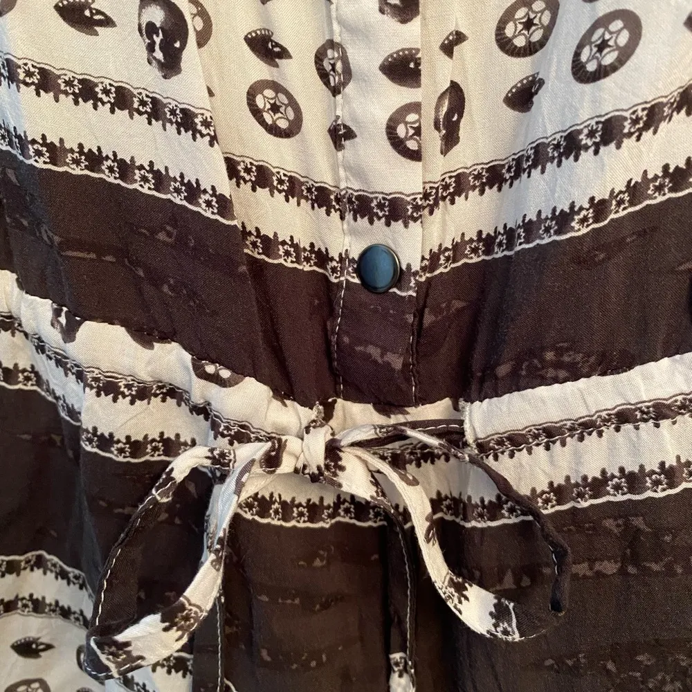 TVIK Swimwear Tribal Skull Design Coverup Romper XS - Image 5