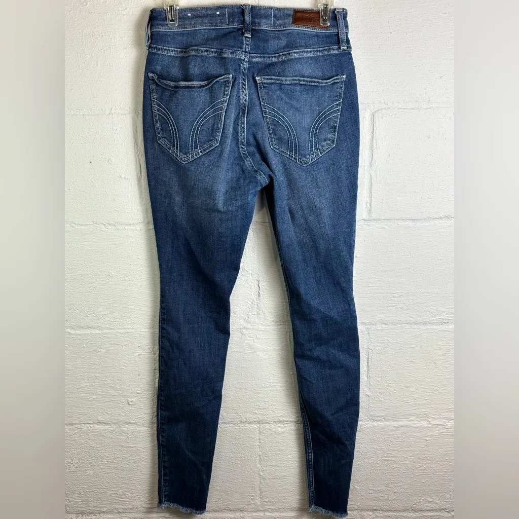 Hollister High Rise Super Skinny Soft Stretch Woman’s Denim Darkwash Jeans Sz 3S - Image 7