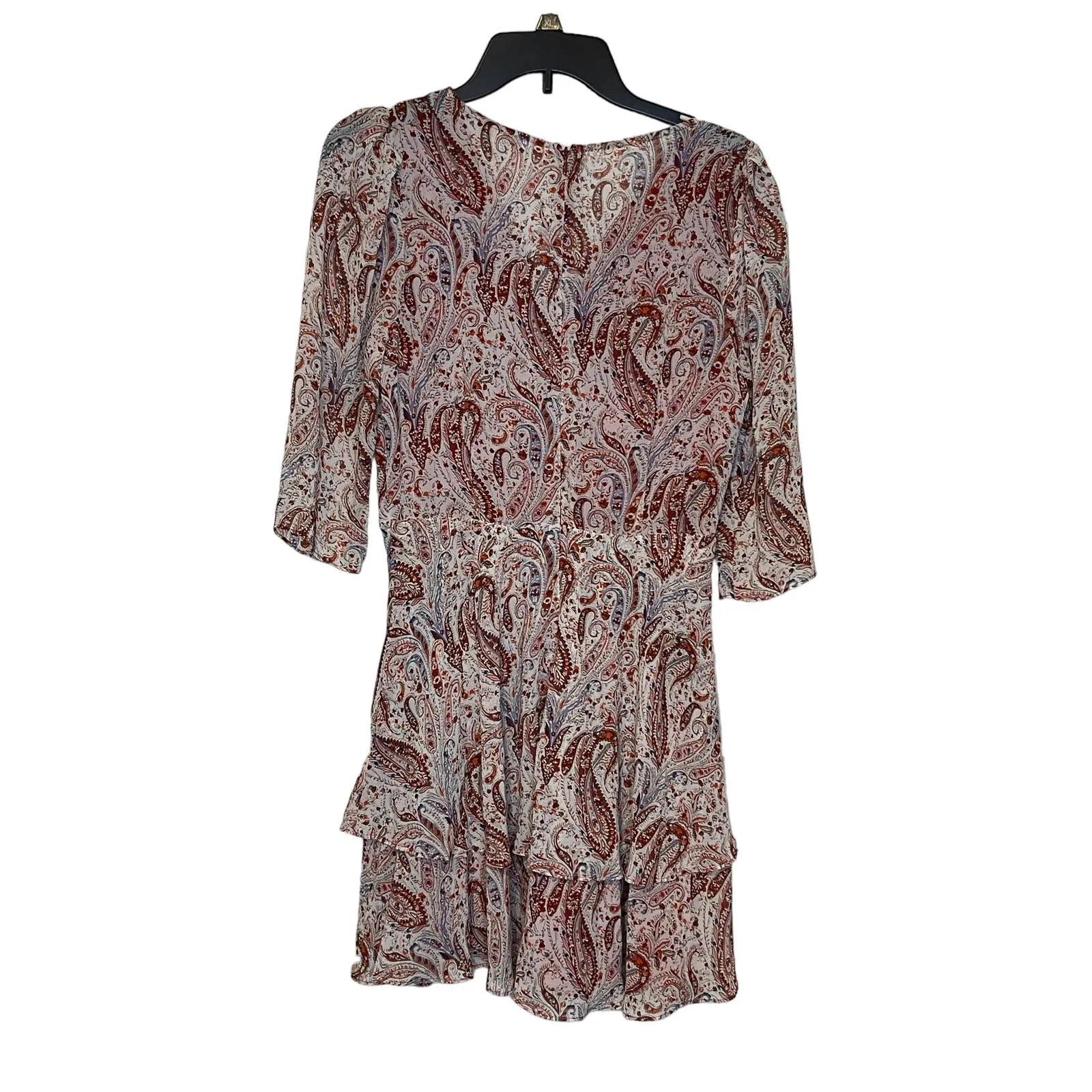 Skies Are Blue Women's Madison Paisley Dress Tiered Skirt 3/4‎ Sleeve Small NWT - Image 7