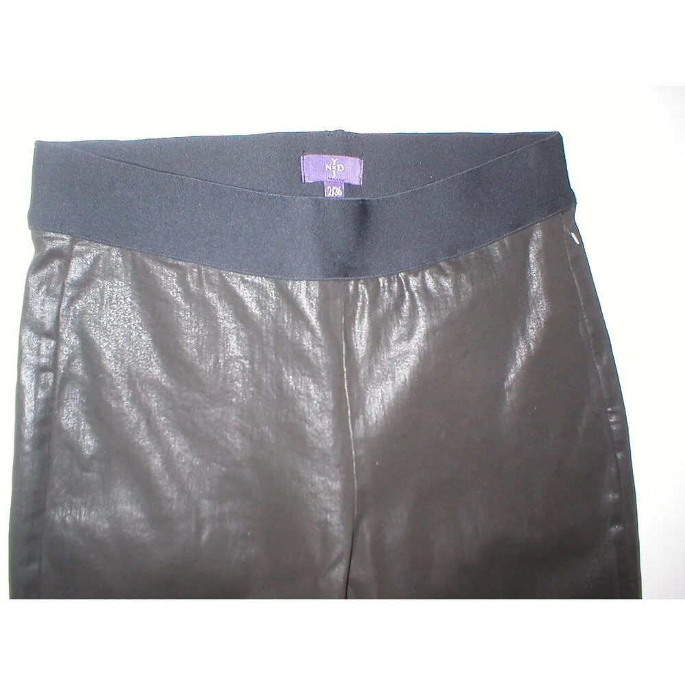 NWT New NYDJ Womens 2 Not Your Daughters Jeans USA Coated Leather Leggings Gia - Image 5