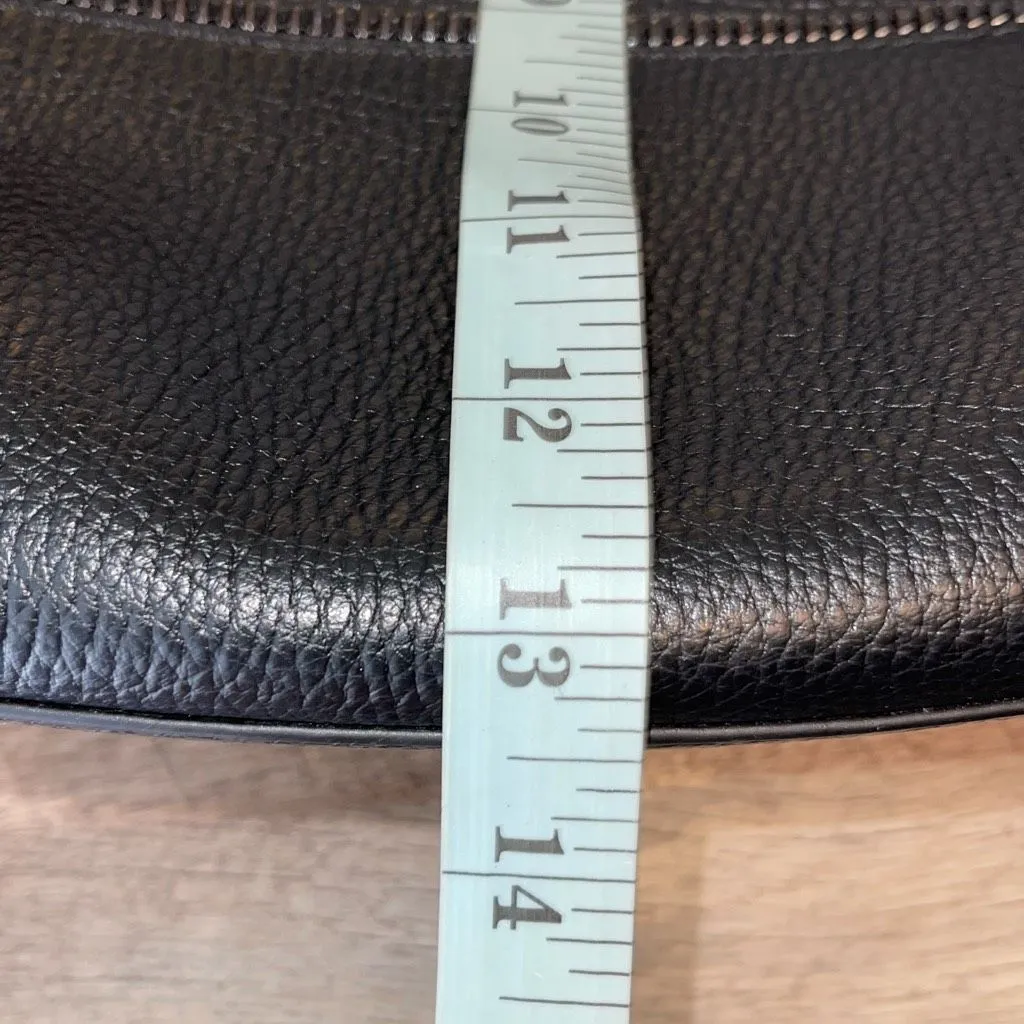 Botkier Womens Heavy Pebbled Leather Zipper Detail Snap Soho Tote Bag Black OS‎ - Image 6