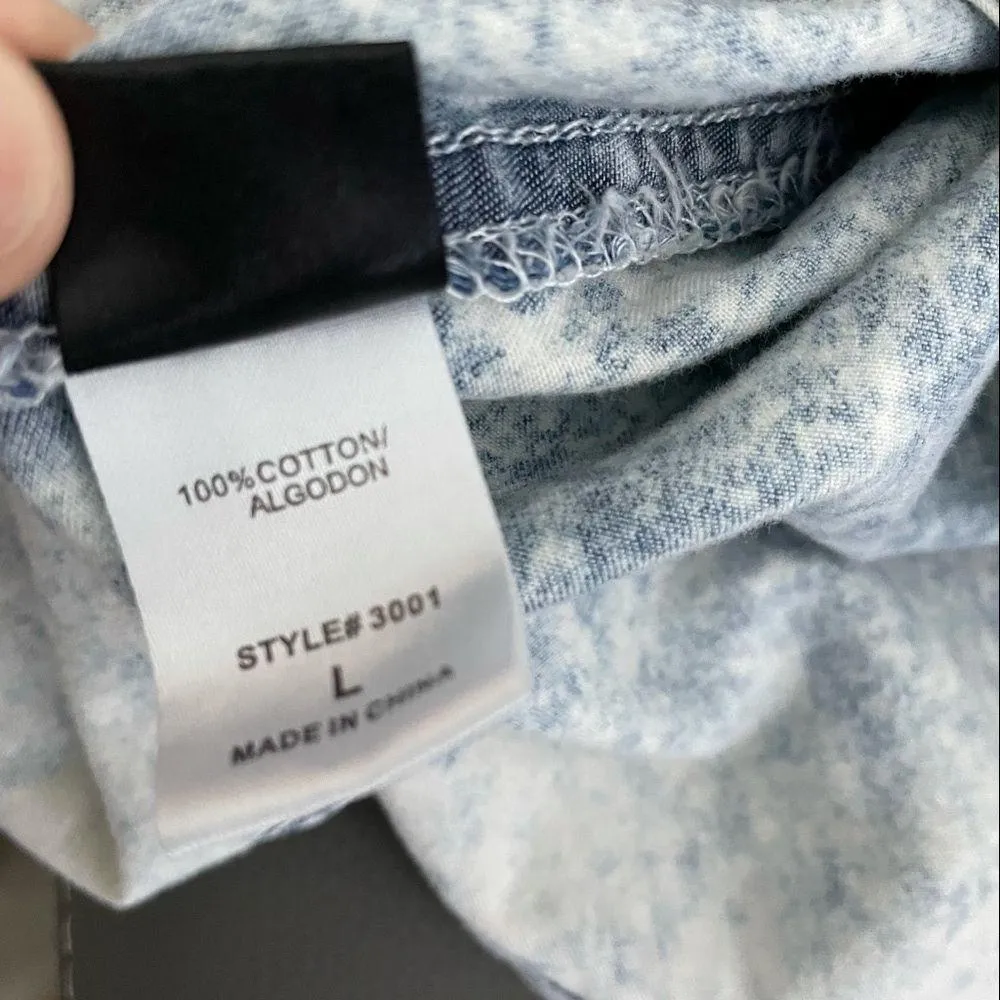 Eunina Women’s Acid Wash Sleeveless Top Size L - Image 9