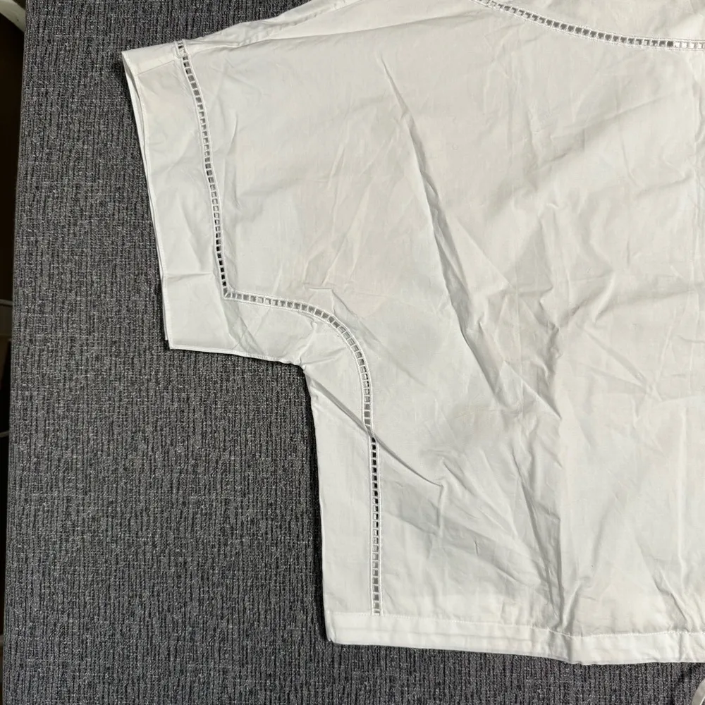 Theory Women’s White Ladder Eyelet Top - Image 9