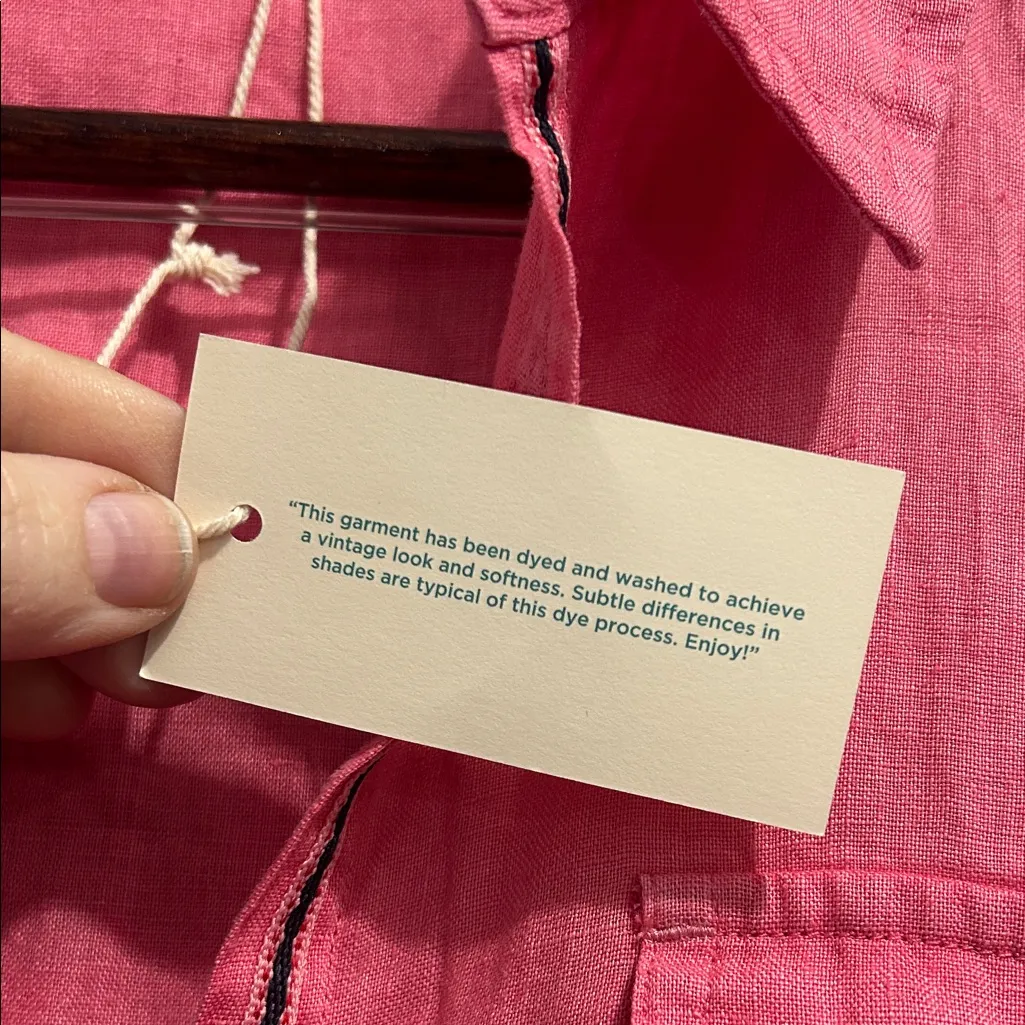 NWT Sundance Pink 💯 Linen Button - Image 11