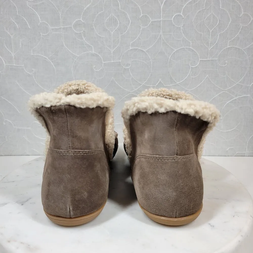 Blondo Serene Slippers Womens 11 Brown Suede Sherpa Lining Waterproof Moccasin - Image 7