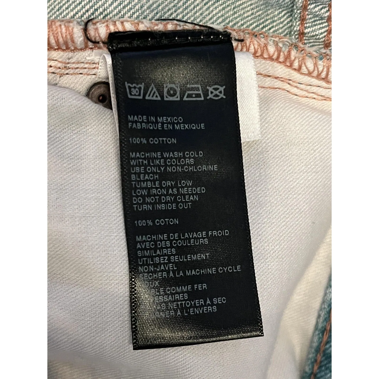 BDG Shorts Womens 29 Light Wash Tomgirl Mid Rise Denim Distressed Button Fly - Image 5