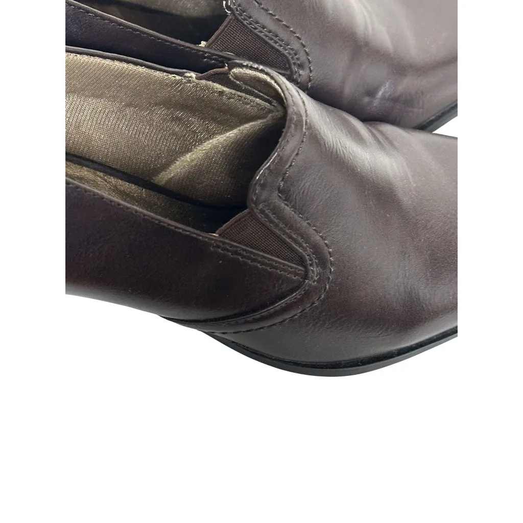 LifeStride Brown Leather Block Heel Pumps Soft System Comfort Scout shootie 6M Size 6 - Image 6