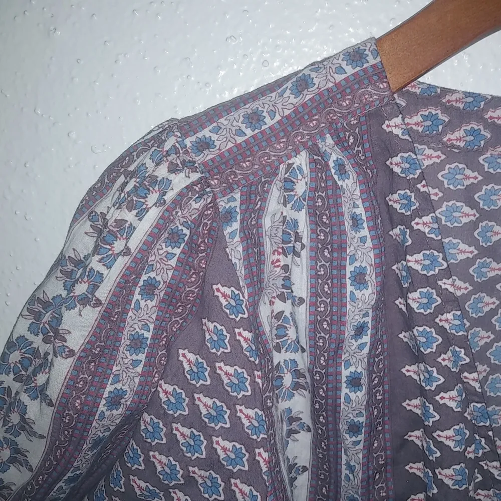 Urban Outfitters M Cotton Boho Short Sleeved Mauve Purple Mini Dress - Image 8