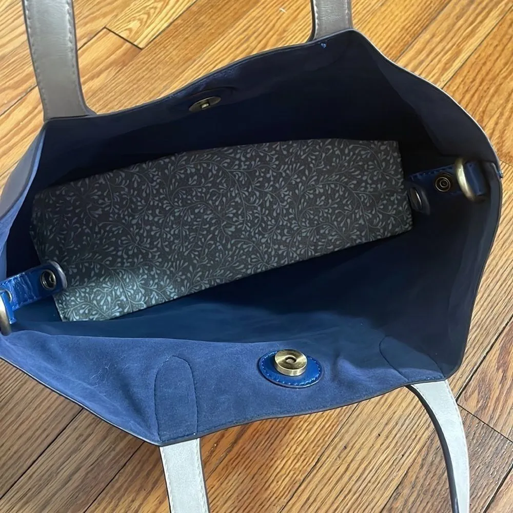 Joy Susan Convertible Mariah Medium tote Blue Handbag Purse - Image 5