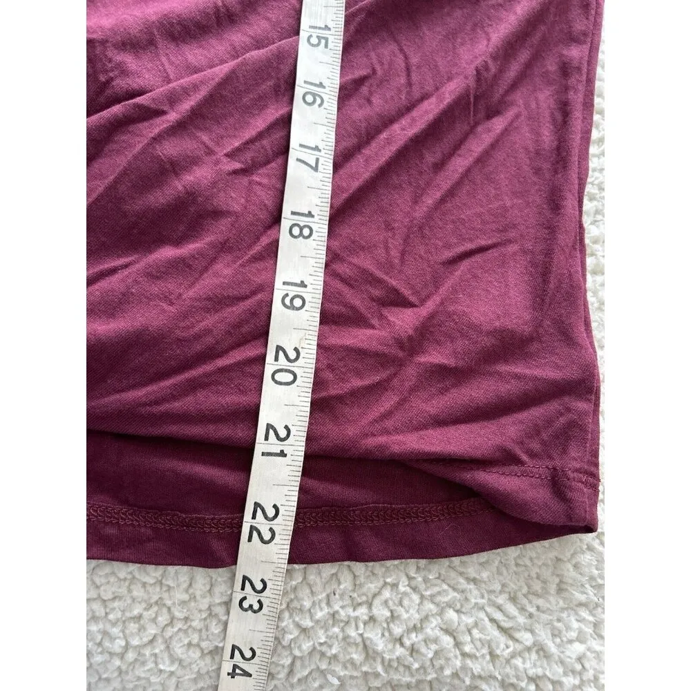 Pink Clover Stitch Fix Burgundy Faux Wrap Long Sleeve Jersey Knit Top Size XSP - Image 7