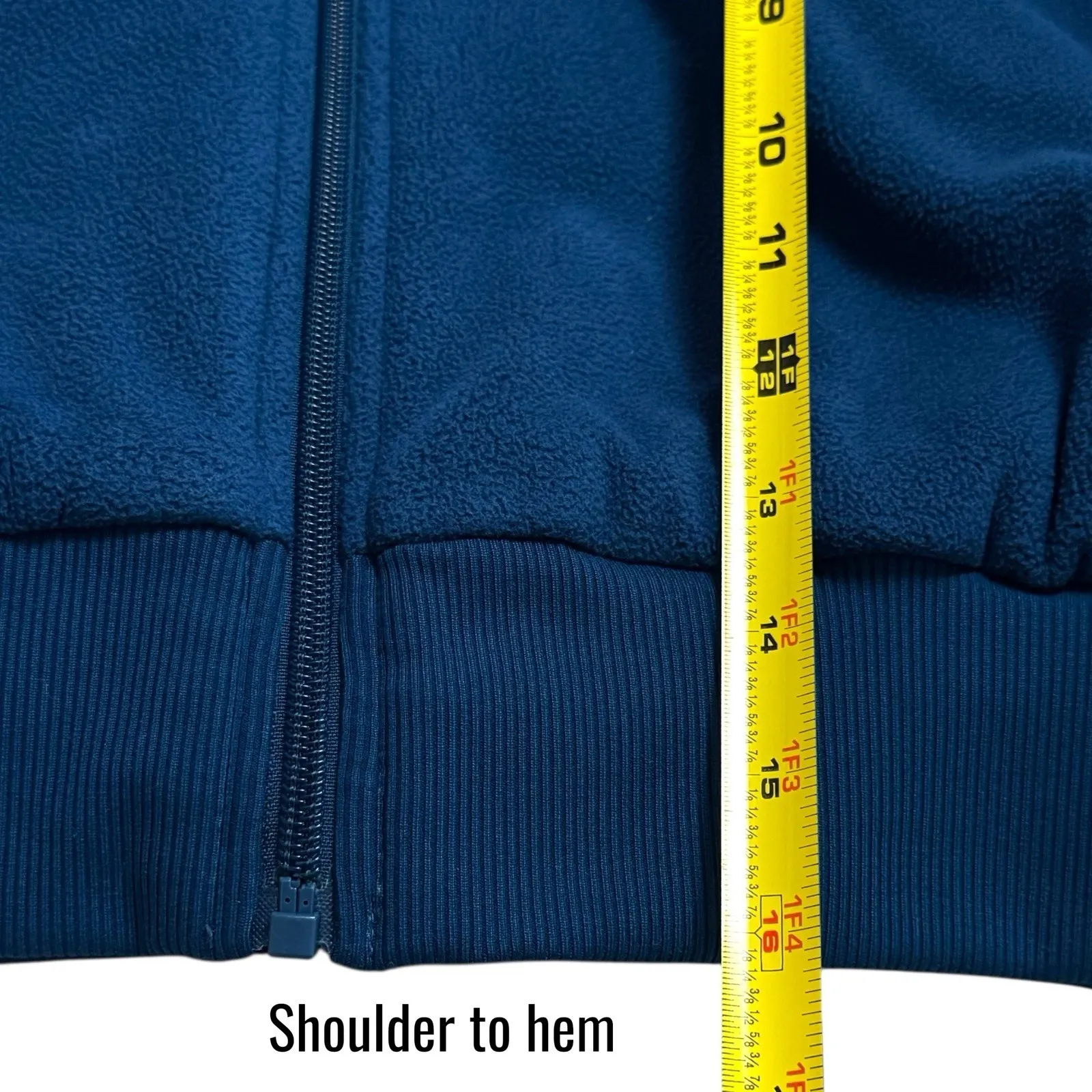 ALO Yoga Polar Fleece Cropped Wintry Mix Jacket in Eclipse Blue Cozy Athletic M - Image 10