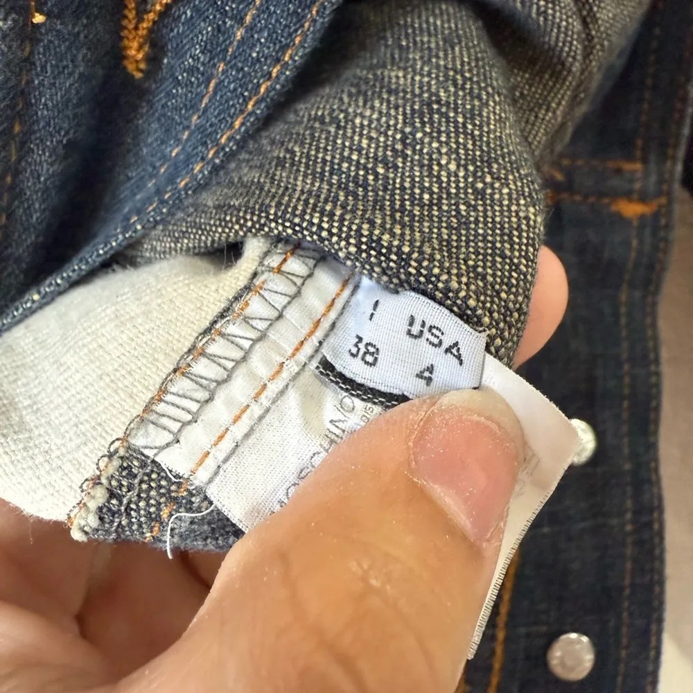 VTG Moschino Jeans Denim Floral Jacket Size US 4 - Image 11