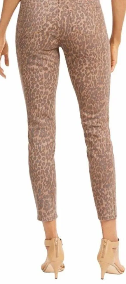 Style & Co Wild‎ Puma Skinny Jeans Curvy Mid Rise Tummy Control Animal Print 4 - Image 2