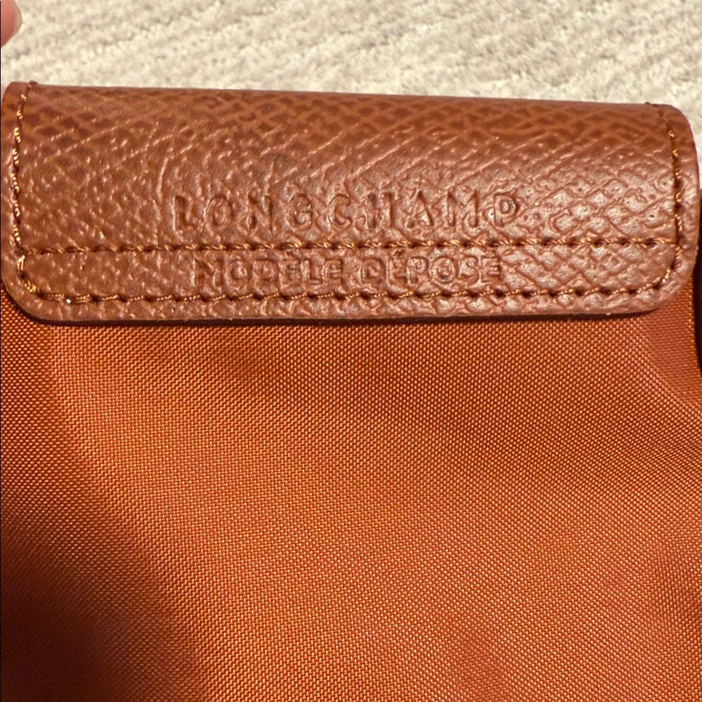 Longchamp mini brown top handle nylon bag - Image 4