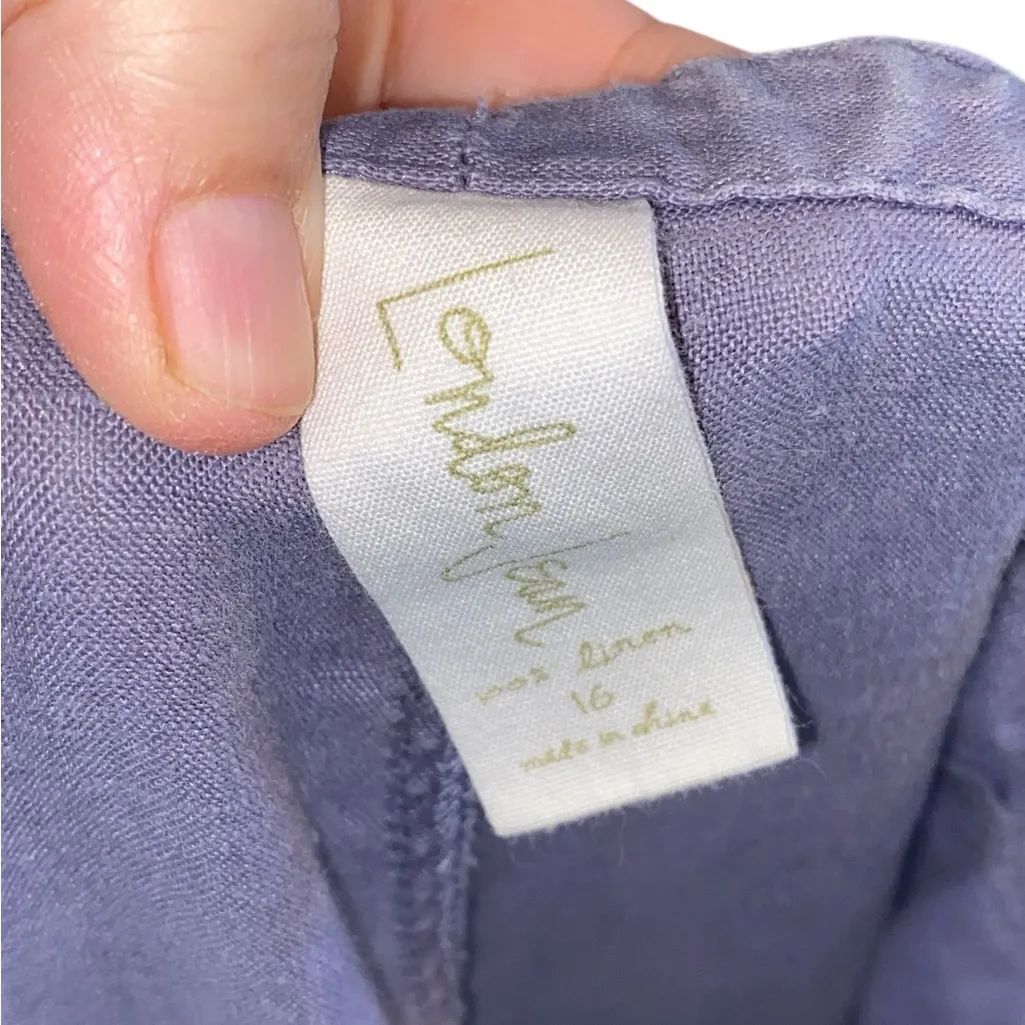 London Jeans Blue 100% Linen Draw string Pants Resortwear Loungewear plus size Size 16 - Image 3