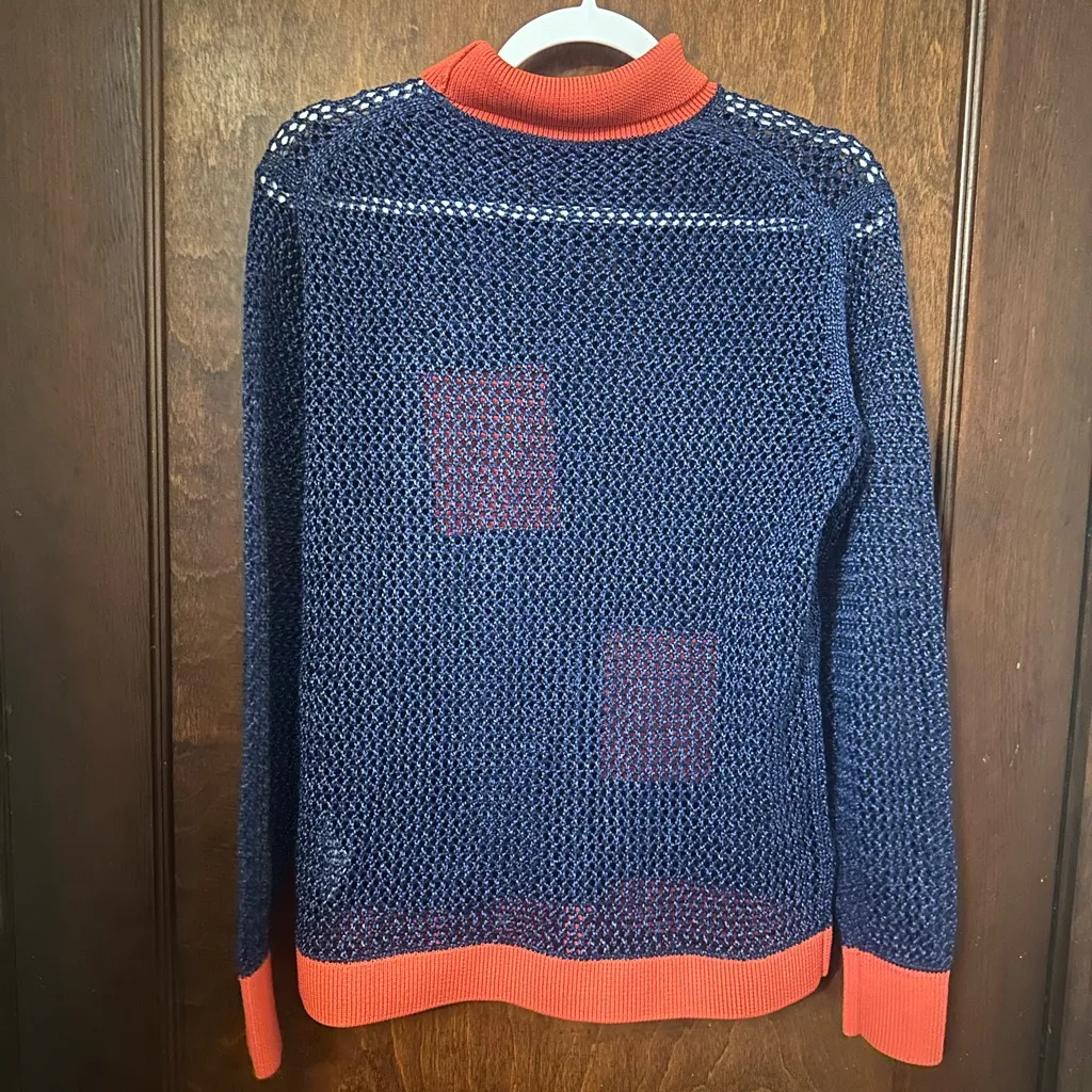 Tibi Mesh Color Block Turtleneck Sweater XS - Image 3
