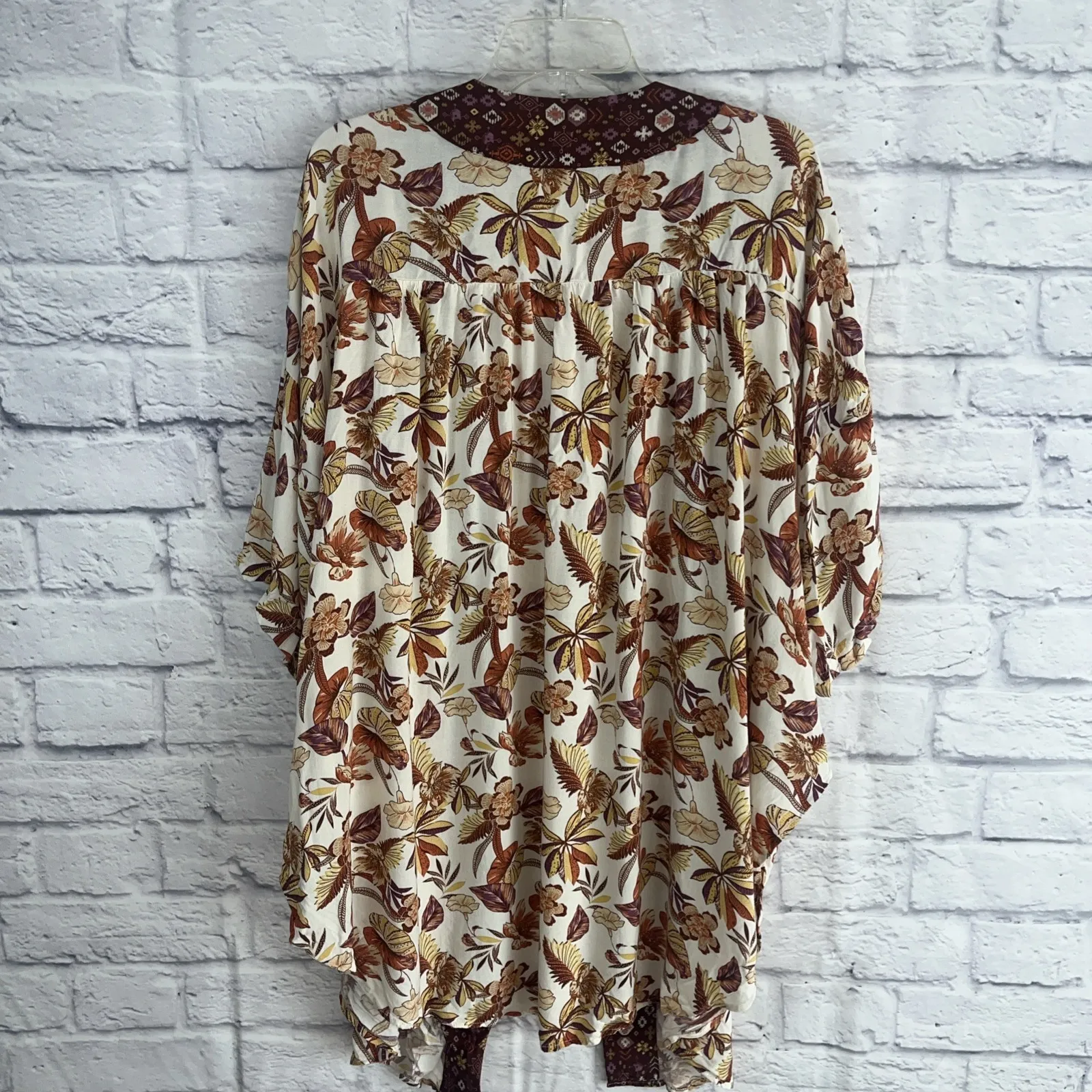 Cato Women's Fall Floral Boho Casual Open Front Kimono Size Medium - Image 5