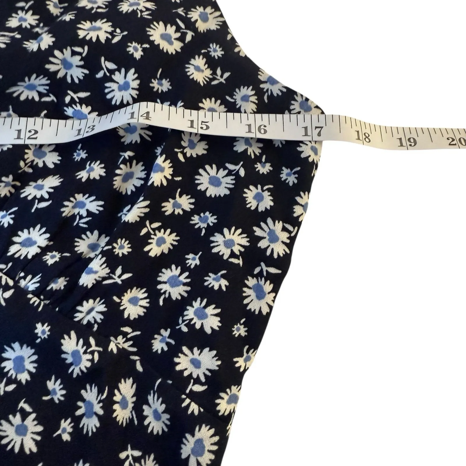 Reformation Beauden Midi Dress Navy Floral Medium Lightweight Cocktail Wedding - Image 12