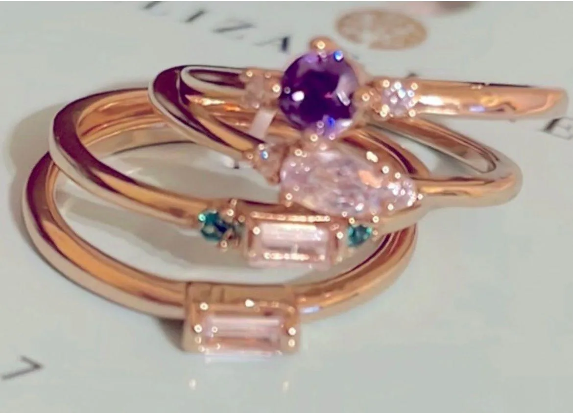 Cubic Zirconia gold rings - Image 6