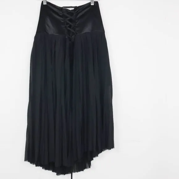 NEW Cinq à Sept Strapless 100% Silk Mini Dress, Black, US 8 - Image 4