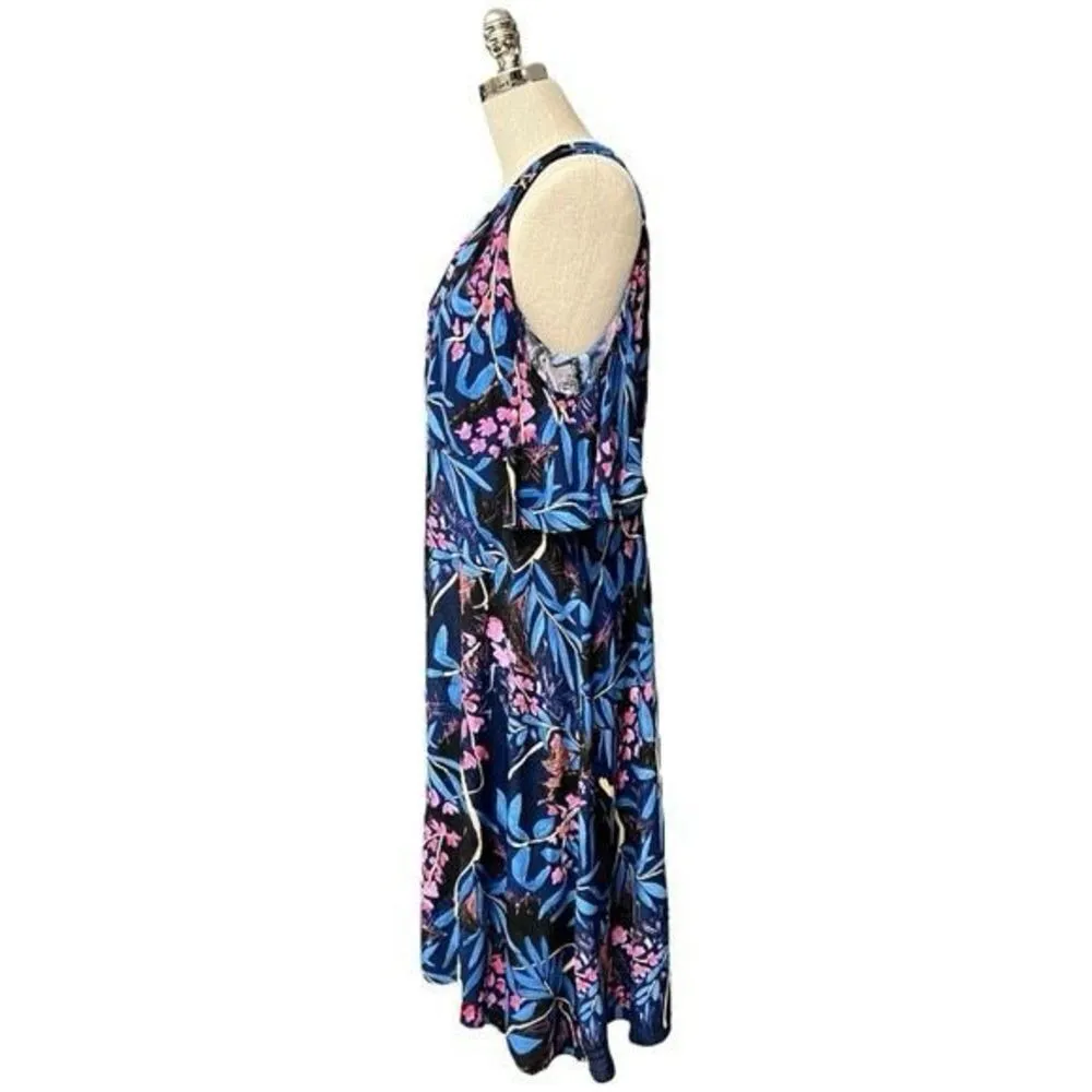 ✨Anthropologie Maeve Elia Open-Shoulder Multicolor Sz 0 Dress✨ - Image 5